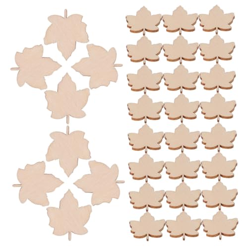 Sewroro 150 Stück Diy Herbst Bastelset Ahornblatt Unlackierte Holz Ausschnitte Ahornblatt Ornamente für Erntedankfest Bemalbare Holzblätter zur Wohnraumdekoration von Sewroro