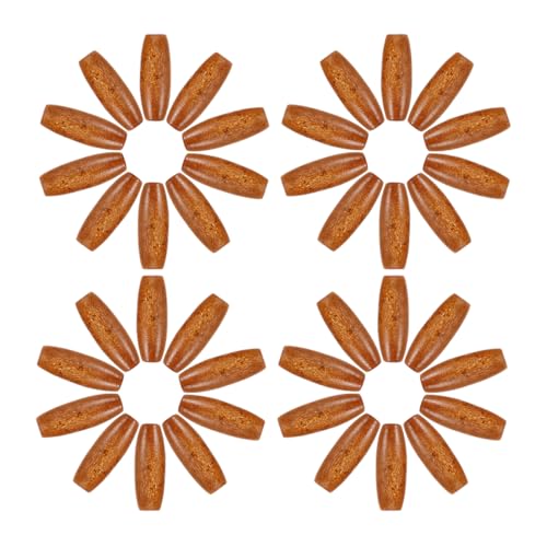 Sewroro 150 Stück Ovale Holzperlen natürliche Holzperlen ovale lose Perlen holzperlen selber machen Abstandsperlen für DIY ovale Perlen natürliche unbehandelte Holzperlen Hellbraun von Sewroro