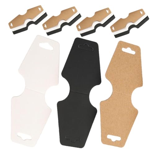 Sewroro 150 Stück Teilig Schmuck Verpackungskarten Kraftpapier Karomuster Faltkarten für Halsketten Armbänder Ohrringe Schlüsselanhänger Vielseitig Einsetzbar Robust von Sewroro