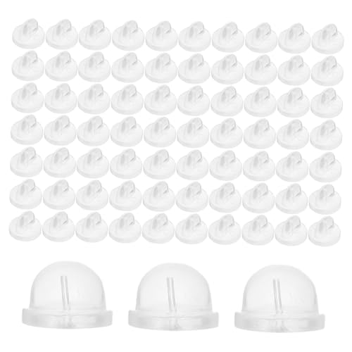 Sewroro 150 Stück Transparente Gummi-pin-rückseiten mit Schloss rutschfeste Broschen Anstecknadel-verschlüsse mit Aufbewahrungsbox Sichere Ersatzteile für Abzeichen Medaillen Krawattenpins von Sewroro