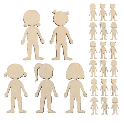 Sewroro 150 Stück Unlackierte Holzformen für Diy Bastelprojekte Blanko Figuren für Hängende Ornamente und Dekorationen für Zuhause und Partys von Sewroro
