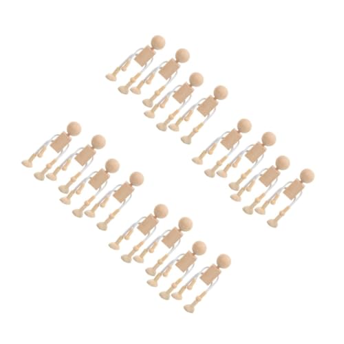 Sewroro 16 Stk. Teiliges DIY Holzpuppen zum Bemalen Flexible Holzfiguren aus Massivem Holz Formbare Bastelspielzeuge Pädagogisches Kreativspielzeug für Jungen und Mädchen Glatte Oberfläche von Sewroro