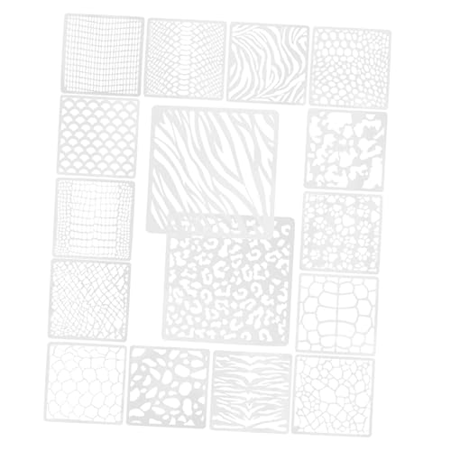 Sewroro 16 Stück Teiliges Wiederverwendbare DIY Schablonen aus Kunststoff Tierhaut Muster Vorlagen für Wandgestaltung Scrapbooking Tagebuch und Bastelprojekte Leicht zu Reinigen und Sewroro 16 Stück Teiliges Wiederverwendbare DIY Schablonen aus Kunststoff Tierhaut Muster Vorlagen für Wandgestaltung Scrapbooking Tagebuch und Bastelprojekte Leicht zu Reinigen und von Sewroro