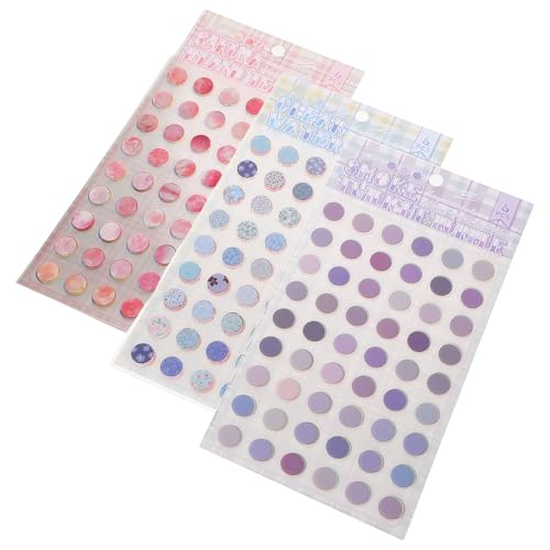 Sewroro 18 Blatt Selbstklebende Runde Scrapbook Materialien für Kreative Journale und Leicht Abziehbar für Diy Projekte und Planer Dekorationen von Sewroro