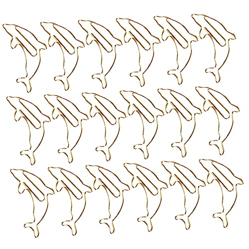 Sewroro 18 Stück Teiliges Metall Büroklammern Kreative Papierclips Delfin Design für Dokumente Notizen und Fotos Robuste Langlebige Klemmen für Büro Schule und Zuhause von Sewroro