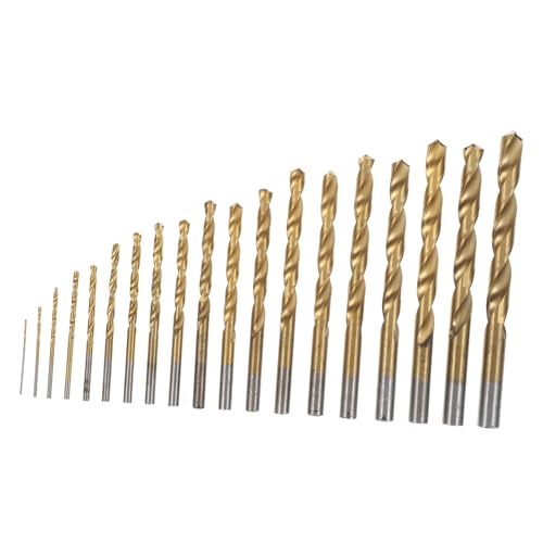 Sewroro 19 Teiliges Bohrerset Hochgeschwindigkeitsstahl Spiralbohrer Set Langlebig Gehärteter Stahl Mehrzweck Bohrer für Metall Holz Kunststoff DIY und Anwendung Sewroro 19 Teiliges Bohrerset Hochgeschwindigkeitsstahl Spiralbohrer Set Langlebig Gehärteter Stahl Mehrzweck Bohrer für Metall Holz Kunststoff DIY und Anwendung von Sewroro