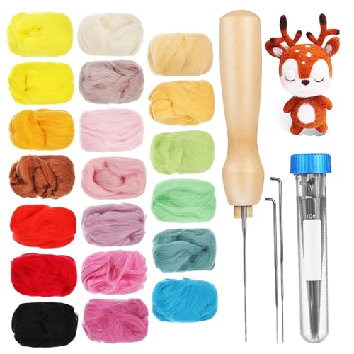 Sewroro 1Satz Nadelfilz Set für Anfänger Farben Farbe Filznadeln Unterschiedlichen Stärken für Kreative Projekte und DIY Bastelarbeiten Sewroro 1Satz Nadelfilz Set für Anfänger Farben Farbe Filznadeln Unterschiedlichen Stärken für Kreative Projekte und DIY Bastelarbeiten von Sewroro