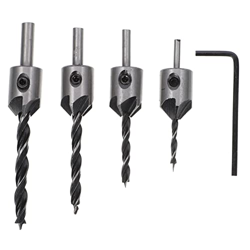 Sewroro 1Satz Senkbohrer für Holz Teiliges Countersink Bohrer Bit mit Schraubenschlüssel Hochwertige Langlebige Holzbohrer für Präzises Vorbohren und Kegelsenkungen Sewroro 1Satz Senkbohrer für Holz Teiliges Countersink Bohrer Bit mit Schraubenschlüssel Hochwertige Langlebige Holzbohrer für Präzises Vorbohren und Kegelsenkungen von Sewroro