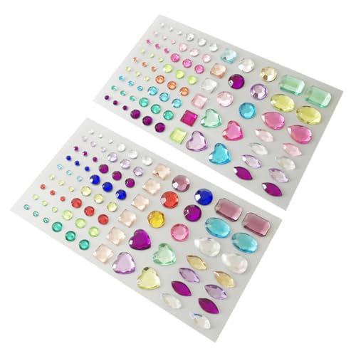 Sewroro 2 Blätter DIY Acryl Strasssteine Selbstklebend Bunte Kristall Aufkleber für Handy Dekoration Basteln Scrapbooking mit Verschiedenen Formen Sewroro 2 Blätter DIY Acryl Strasssteine Selbstklebend Bunte Kristall Aufkleber für Handy Dekoration Basteln Scrapbooking mit Verschiedenen Formen von Sewroro
