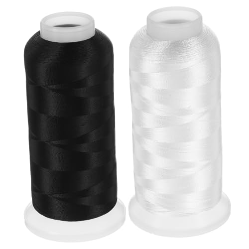 Sewroro 2 Rollen Glattes Polyester Garn für Nähmaschinen und Quilting Hochgeschwindigkeits Garne für Detaillierte Muster und Vielseitige Stoffe von Sewroro