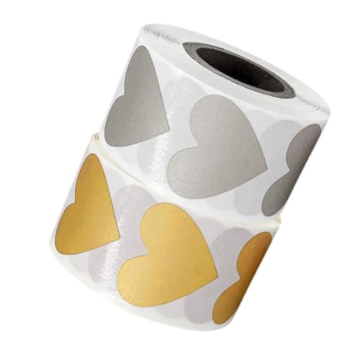 Sewroro 2 Rollen Herzform Rubbelaufkleber Selbstklebende Aufkleber für Diy pro Rolle für Valentinstag Hochzeiten Geburtstagsfeiern und Geschenkanlässe von Sewroro