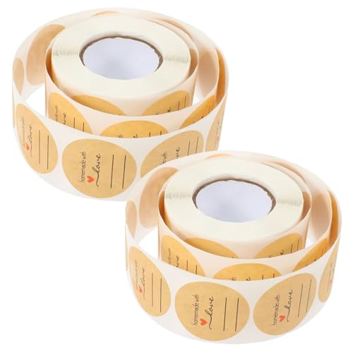 Sewroro 2 Rollen Selbstklebende Handmade Stickers für Hochzeit Geburtstag Kleinunternehmen Bäckerei Runde Sealing Labels Etiketten zum Beschriften Geschenkverpackung Dekoration Sewroro 2 Rollen Selbstklebende Handmade Stickers für Hochzeit Geburtstag Kleinunternehmen Bäckerei Runde Sealing Labels Etiketten zum Beschriften Geschenkverpackung Dekoration von Sewroro