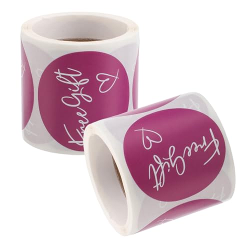 Sewroro 2 Rollen Selbstklebende Runde Geschenkanhänger Hochwertige Klebefolie für Geschenkverpackungen Hochzeiten und Kerzengläser von Sewroro