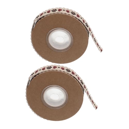 Sewroro 2 Rollen Vintage Ethnic Ribbon Trim Polyester Blumenmuster für Diy Projekte Nähen Verpackungen Kleidung Accessoires Weich Langlebig Vielseitig Einsetzbar von Sewroro