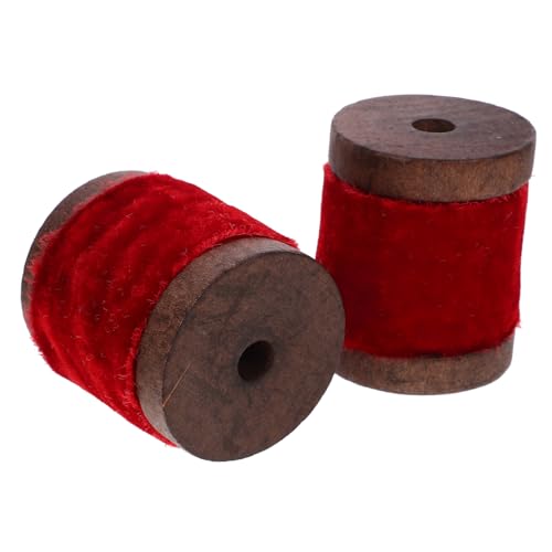 Sewroro 2 Rollen Vintage Geschenkband Polyester Samtband Fransen DIY Bastelband für Geschenkverpackung Hochzeit Dekoration Blumenstrauß Kuchenbox Sewroro 2 Rollen Vintage Geschenkband Polyester Samtband Fransen DIY Bastelband für Geschenkverpackung Hochzeit Dekoration Blumenstrauß Kuchenbox von Sewroro