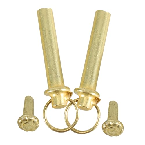 Sewroro 2 Sätze Faltbarer Fächer Achsnieten mit Ring Goldfarben Stabile Langlebige Fächerreparatur Zubehör Einfache Montage Praktisches Ersatzteil für Fächerachsen von Sewroro