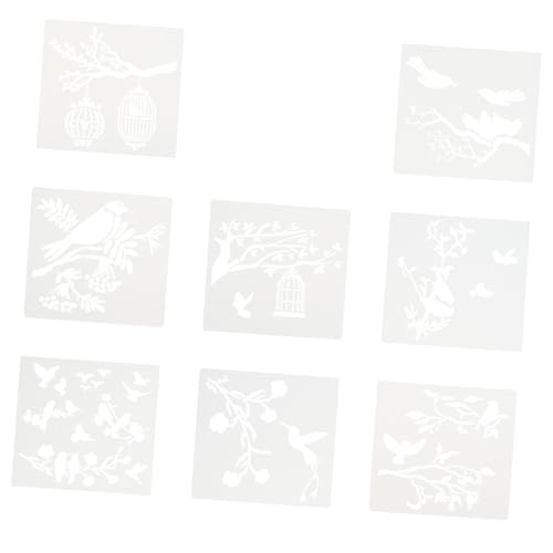 Sewroro 2 Sätze Malvorlagen Schablonen für DIY Scrapbooking Karten mit Hohlem Design Wiederverwendbare Pet Schablonen für Handwerksprojekte Kreative Bastelvorlagen für Familien und von Sewroro