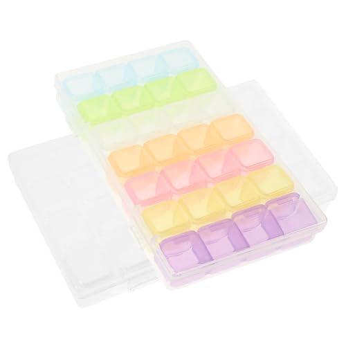 Sewroro 2 Sätze Nail Art Organizer Nagel Schmuck Aufbewahrungsbox mit Fächern Halbdurchsichtige Mini Sortierbox für Nageldekoration Praktisch und Langlebig Vielseitig für Schmuck und von Sewroro