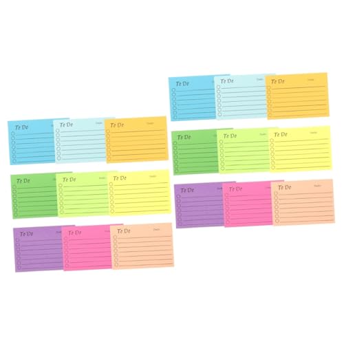 Sewroro 2 Sätze Teiliges Fluoreszierendes Notizblock Set Selbstklebende Haftnotizen Für Büro Schule Und Zuhause Praktische Notizen Für Pläne Und Erinnerungen 9 Stücke * 2 von Sewroro