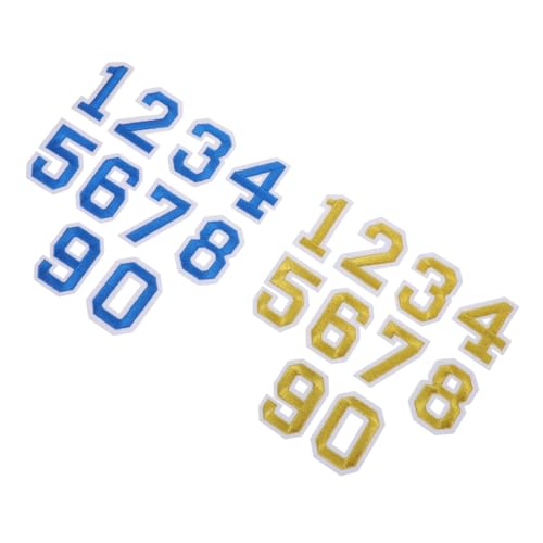 Sewroro 2 Sets Jersey Digitalaufkleber Selbstklebende Patches Für Taschen 0–9 Applikationen Patches Für Rucksäcke Applikationen Für Hüte Bestickte Kleidungspatches von Sewroro