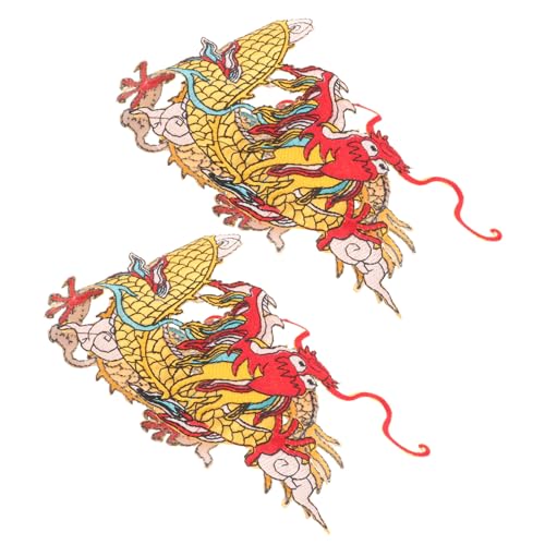 Sewroro 2 Stück Dragon Aufnäher für Kleidung Bügel Patches für Jacken und Hüte Verschleißfest Diy Stickerei Kleine Gelbe Drachenmuster für Kreative Projekte Sewroro 2 Stück Dragon Aufnäher für Kleidung Bügel Patches für Jacken und Hüte Verschleißfest Diy Stickerei Kleine Gelbe Drachenmuster für Kreative Projekte von Sewroro