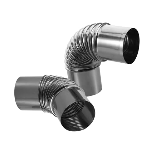 Sewroro 2 Stück Edelstahl Kaminrohr Teiliges und Ofenrohr Bogen Hitzebeständig Flexible Installation für Holzofen und Campingofen Rauchabzug Erweiterung Sewroro 2 Stück Edelstahl Kaminrohr Teiliges und Ofenrohr Bogen Hitzebeständig Flexible Installation für Holzofen und Campingofen Rauchabzug Erweiterung von Sewroro