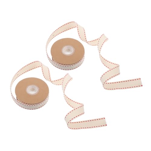 Sewroro 2 Stück Gestreiftes Baumwollband Breites Genähtes Bastelband für Diy Projekte Geschenkverpackungen Schleifenherstellung und Haaraccessoires Yards pro Rolle Sewroro 2 Stück Gestreiftes Baumwollband Breites Genähtes Bastelband für Diy Projekte Geschenkverpackungen Schleifenherstellung und Haaraccessoires Yards pro Rolle von Sewroro