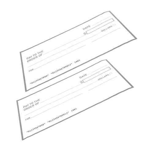 Sewroro 2 Stück Giant Fake Checks Riesige Wiederverwendbare Präsentationsschecks Trockene Radierbare Prop Schecks für Spendenaktionen Preise Partys und Veranstaltungen von Sewroro