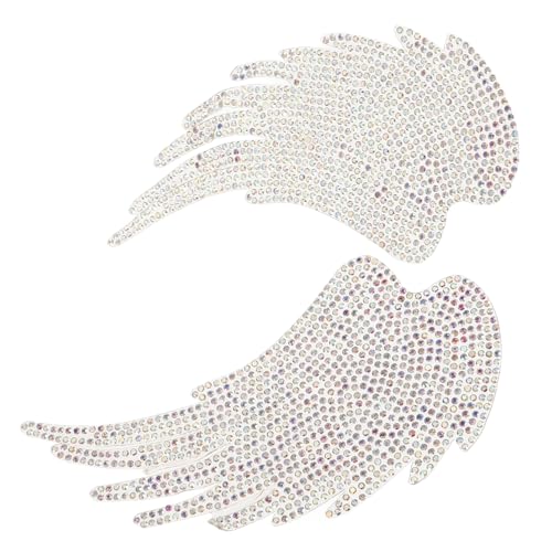Sewroro 2 Stück Glitzer Flügel Patches Strass Engel Flügel Applikationen für DIY Kleidung Taschen Accessoires zum Aufbügeln und Verzieren von Kostümen Sewroro 2 Stück Glitzer Flügel Patches Strass Engel Flügel Applikationen für DIY Kleidung Taschen Accessoires zum Aufbügeln und Verzieren von Kostümen von Sewroro