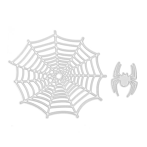 Sewroro 2 Stück Halloween Teiliges Spider Web Stanzformen für DIY Karten Scrapbooking Präzise Cut Templates mit Einzigartigem Spinnennetz Design Langlebige Bastel Schablonen für Kreative von Sewroro
