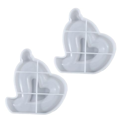 Sewroro 2 Stück Herz Silikonform Teiliges Herzförmiges Aromatherapie Gießform für Epoxidharz und Gips für Diy Kerzen und zu Valentinstag und Muttertag von Sewroro