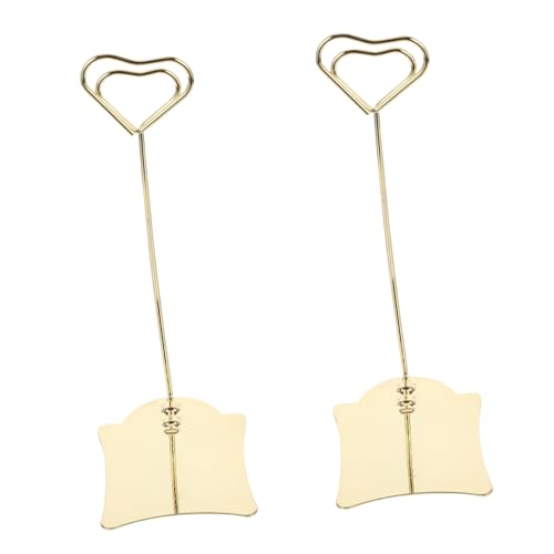 Sewroro 2 Stück Herzförmige Tischkartenhalter aus Edelstahl Verstellbarer Winkel Notizhalter Memohalter für Hochzeit Party Geburtstag Shower Dekoration Wiederverwendbar Goldfarben Sewroro 2 Stück Herzförmige Tischkartenhalter aus Edelstahl Verstellbarer Winkel Notizhalter Memohalter für Hochzeit Party Geburtstag Shower Dekoration Wiederverwendbar Goldfarben von Sewroro