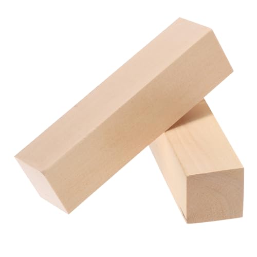 Sewroro 2 Stück Holzschnitzblöcke Lindenholz Unbehandelte Holzklötze für Kreative Diy Projekte Geeignet für Erwachsene für Hochzeitsdekoration und Handwerk von Sewroro