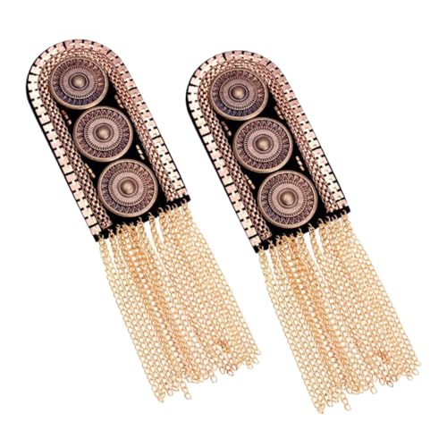 Sewroro 2 Stück Luxuriöse Goldene Quasten Schulterklappen mit Sicherheitsnadel Handgefertigte Metall Epauletten für Kostüm Uniform Fransenverzierung Vielseitiges Outfit Accessoire Sewroro 2 Stück Luxuriöse Goldene Quasten Schulterklappen mit Sicherheitsnadel Handgefertigte Metall Epauletten für Kostüm Uniform Fransenverzierung Vielseitiges Outfit Accessoire von Sewroro