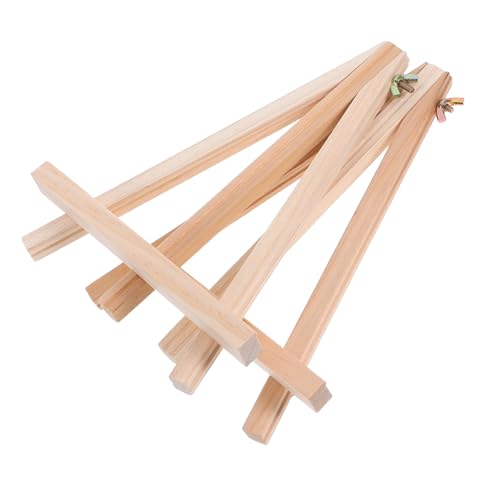 Sewroro 2 Stück Mini Holzstaffeleien Stabiler Tisch Easel für Bilder Kalender und Fotos Leicht Gelb für Künstler und Studenten von Sewroro