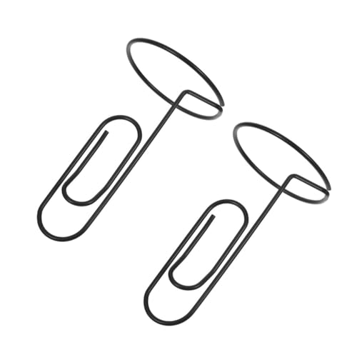 Sewroro 2 Stück Multifunktionale Papierclip Halter für Notizen und Visitenkarten Schwarz für Büroorganisation und Stilvolle Präsentation von Dokumenten und Karten von Sewroro