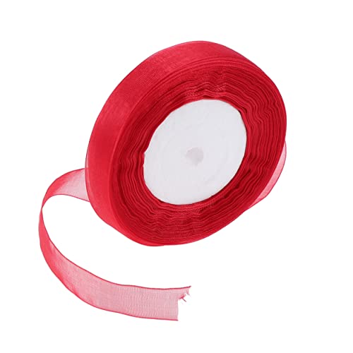 Sewroro 2 Stück Organza Ribbon Rot Transparentes Dekoband für DIY Hochzeiten und Partys Hochwertiges Chiffonband für Kreative Bastelprojekte Sewroro 2 Stück Organza Ribbon Rot Transparentes Dekoband für DIY Hochzeiten und Partys Hochwertiges Chiffonband für Kreative Bastelprojekte von Sewroro