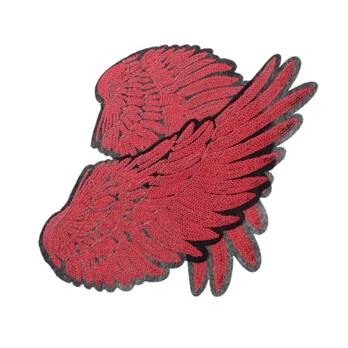 Sewroro 2 Stück Pailletten Engelsflügel Aufnäher Mittlere Rote Applikationen Bestickte DIY Kleidung Flicken Selbstklebend Aufnähen Modische Bügelflicken für Jeans und Partyoutfits Sewroro 2 Stück Pailletten Engelsflügel Aufnäher Mittlere Rote Applikationen Bestickte DIY Kleidung Flicken Selbstklebend Aufnähen Modische Bügelflicken für Jeans und Partyoutfits von Sewroro