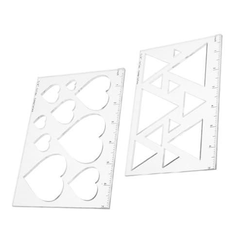 Sewroro 2 Stück Präzise Holzfräsen Schablonen für Diy Projekte Herz und Dreiecksformen für Kreative Holzbearbeitung von Sewroro