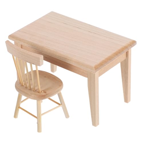 Sewroro 2 Stück Puppenhaus Möbel Set Miniatur Holz Tisch Stühle Esszimmer Zubehör für Kinderzimmer Kreative Dekoration Realistische Miniatur Sewroro 2 Stück Puppenhaus Möbel Set Miniatur Holz Tisch Stühle Esszimmer Zubehör für Kinderzimmer Kreative Dekoration Realistische Miniatur von Sewroro