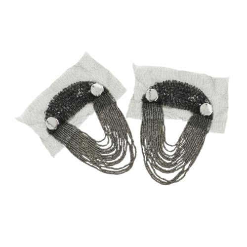 Sewroro 2 Stück Schulterdekorationen mit Quasten Abnehmbare Metallkette Retro Epauletten für Damen und Herren Vielseitige Vintage-schulterbroschen für Anzüge Kleider und Formelle Anlässe Sewroro 2 Stück Schulterdekorationen mit Quasten Abnehmbare Metallkette Retro Epauletten für Damen und Herren Vielseitige Vintage-schulterbroschen für Anzüge Kleider und Formelle Anlässe von Sewroro