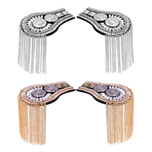 Sewroro 2 Stück Silberne Quasten Schulterklappen Broschen Modische Kostüm Accessoires Leichte Zinklegierung Unisex für Männer und Frauen Einfache Anbringung Stilvolle Kleidungsschmuck Sewroro 2 Stück Silberne Quasten Schulterklappen Broschen Modische Kostüm Accessoires Leichte Zinklegierung Unisex für Männer und Frauen Einfache Anbringung Stilvolle Kleidungsschmuck von Sewroro
