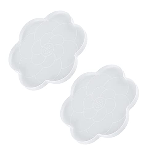 Sewroro 2 Stück Silikonformen für Untersetzer DIY Kristall Epoxidharz Gießform für Tassenmatten und Teller für Kreative Bastelprojekte und von Sewroro