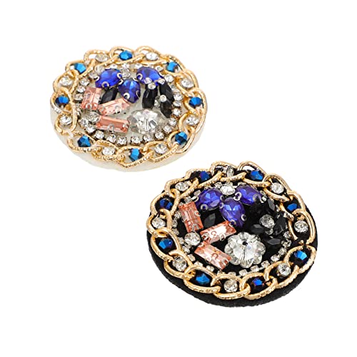 Sewroro 2 Stück Strass Kleidungszubehör Bastel Strass Aufnäher Gestickte Kristalle Zum Aufnähen Von Stickereien Verzierungen Applikationen Herstellung Von Perlen Aufnähern Form Von von Sewroro