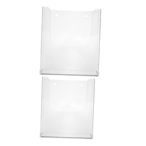 Sewroro 2 Stück Teiliges Acryl Wandmontage Prospekthalter Transparenter Dokumentenhalter für Formate Stabiler Zeitschriften und Broschürenhalter zur Platzsparenden Büroorganisation Sewroro 2 Stück Teiliges Acryl Wandmontage Prospekthalter Transparenter Dokumentenhalter für Formate Stabiler Zeitschriften und Broschürenhalter zur Platzsparenden Büroorganisation von Sewroro