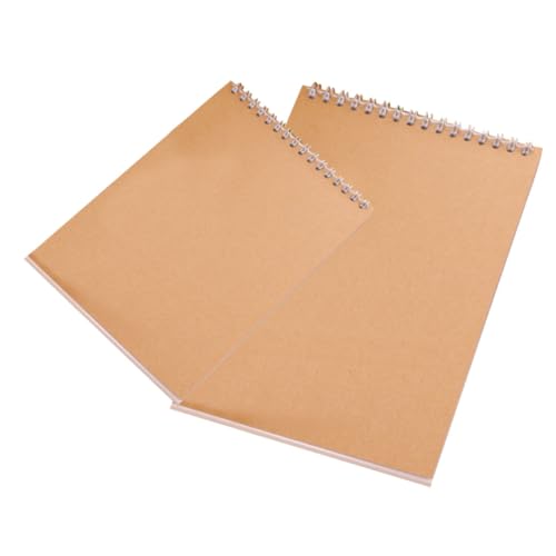 Sewroro 2 Stück Teiliges Skizzenbuch Dickes Kraftpapier Spiralgebunden Großes Zeichenbuch für Schüler Leichtes Tragbares Zeichenpad für Künstler und Anfänger von Sewroro