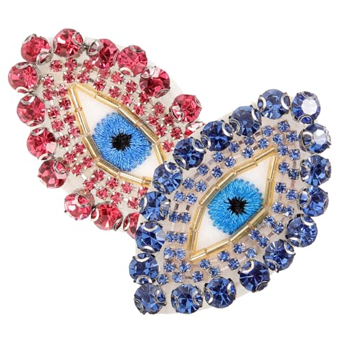 Sewroro 2 Stück Teiliges Strass Augen Bügelpatch mit Perlen Verzierung Dekorative Langlebige Applikation für Jeans Jacken Taschen Einfach Aufbügelbar Modisches DIY Zubehör für Kleidung Sewroro 2 Stück Teiliges Strass Augen Bügelpatch mit Perlen Verzierung Dekorative Langlebige Applikation für Jeans Jacken Taschen Einfach Aufbügelbar Modisches DIY Zubehör für Kleidung von Sewroro