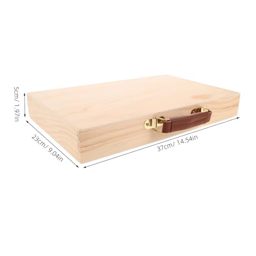 Sewroro 2 Stück Tragbare Holzbox für Malutensilien Leichter Holz Organizer mit Griff für Ölfarben Pinsel und Stempel Robuste Aufbewahrung für Künstler Outdoor und Atelier von Sewroro