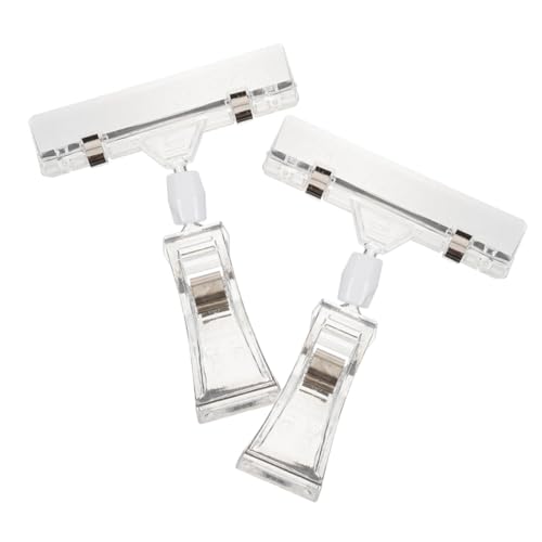 Sewroro 2 Stück Transparente Etikettenhalter Clips Multifunktionale Display Clips für Supermärkte Einzelhandel Werbung Verstellbare Halter für Schilder und Preise Sewroro 2 Stück Transparente Etikettenhalter Clips Multifunktionale Display Clips für Supermärkte Einzelhandel Werbung Verstellbare Halter für Schilder und Preise von Sewroro