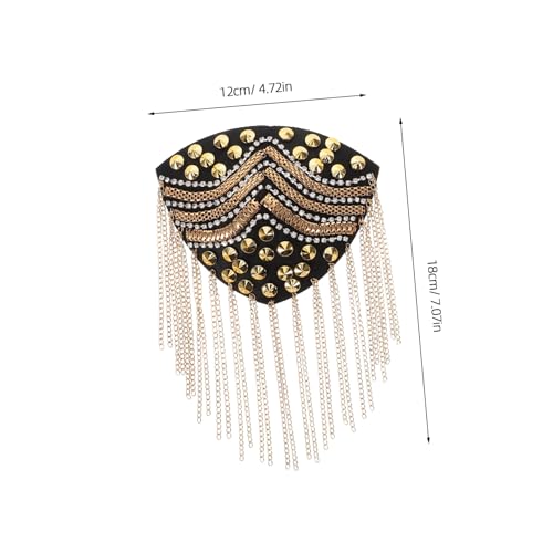 Sewroro 2 Stück Vintage Goldene Metall quasten Schulterklappen Elegante Handgefertigte Epauletten Schmuck für Kleidung Uniform Zubehör Modische Fransen Schulterabzeichen Damen und Herren Sewroro 2 Stück Vintage Goldene Metall quasten Schulterklappen Elegante Handgefertigte Epauletten Schmuck für Kleidung Uniform Zubehör Modische Fransen Schulterabzeichen Damen und Herren von Sewroro